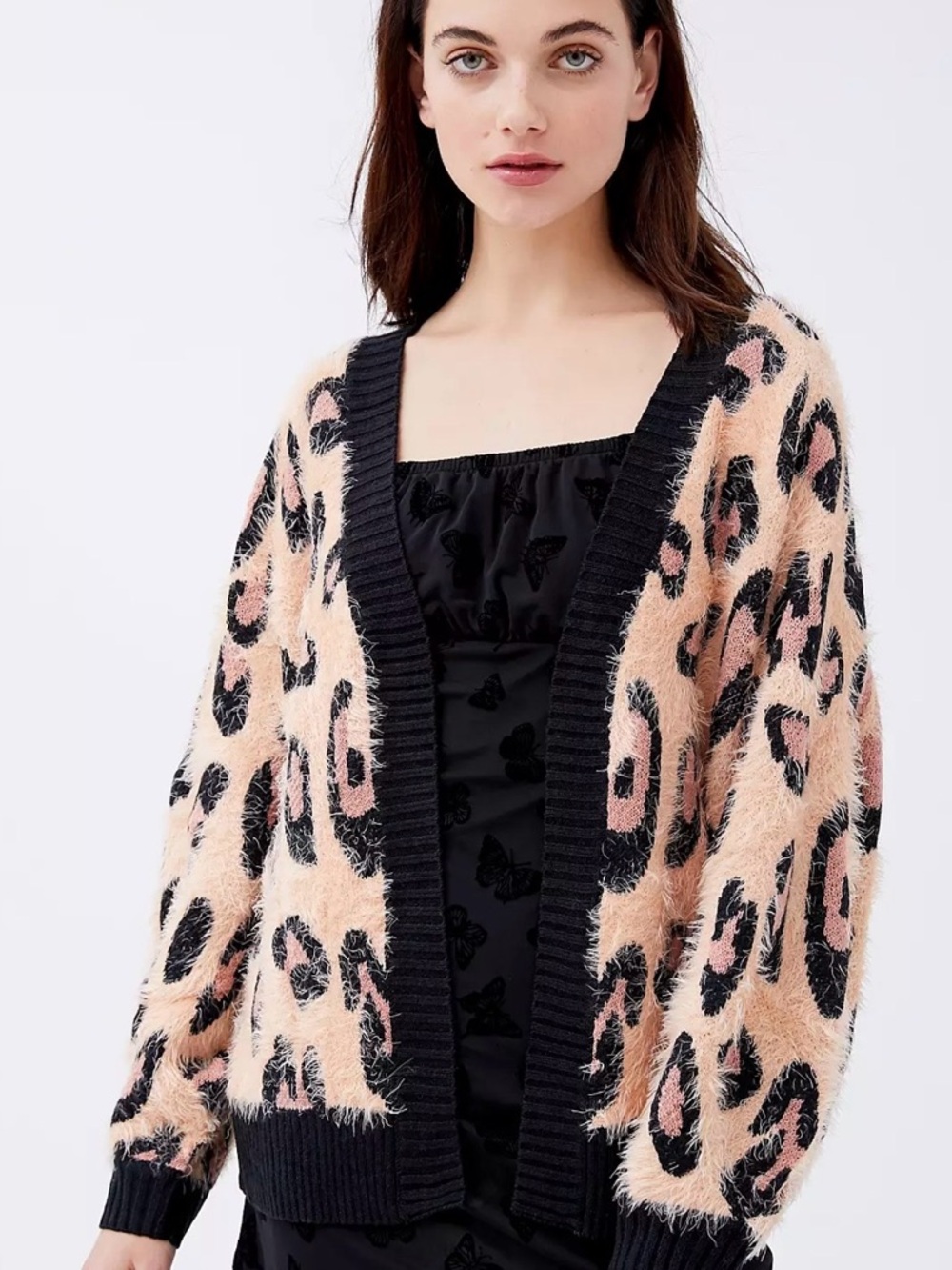 MINKPINK Leonardo Leopard Print Cardigan